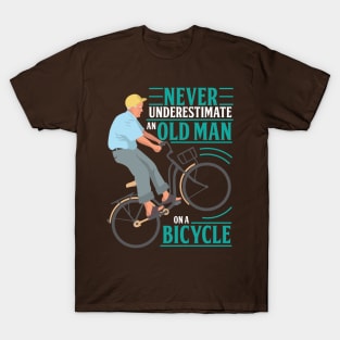 Never Underestimate An Old Man On a Bicycle T-Shirt